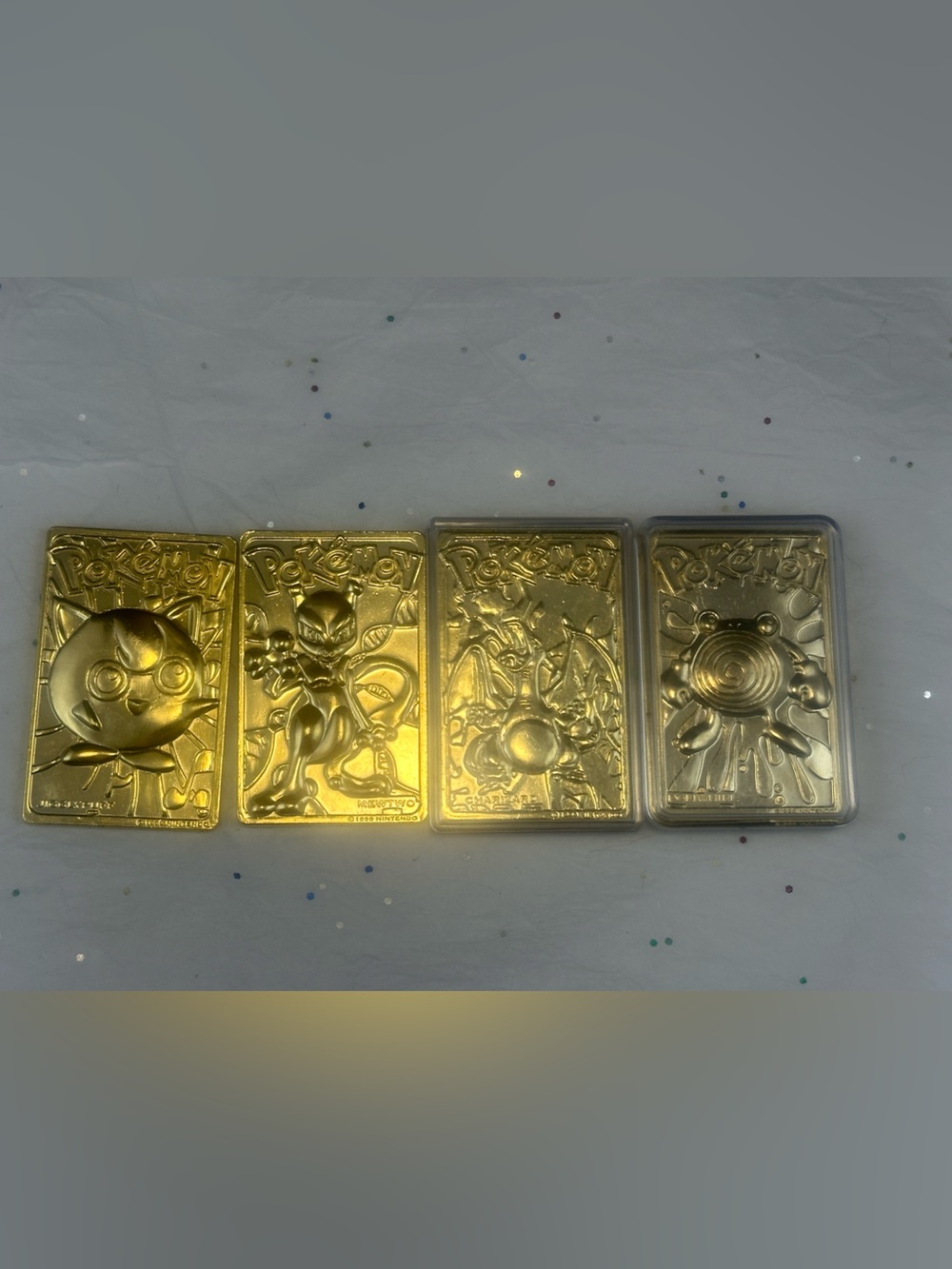‘99 23 karat Gold Burger King Collectible Pokemon Cards (Set of 4)